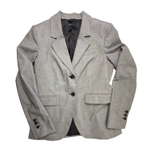 Vintage Y2K Benetton Academia micro houndstooth Gray black Blazer 44